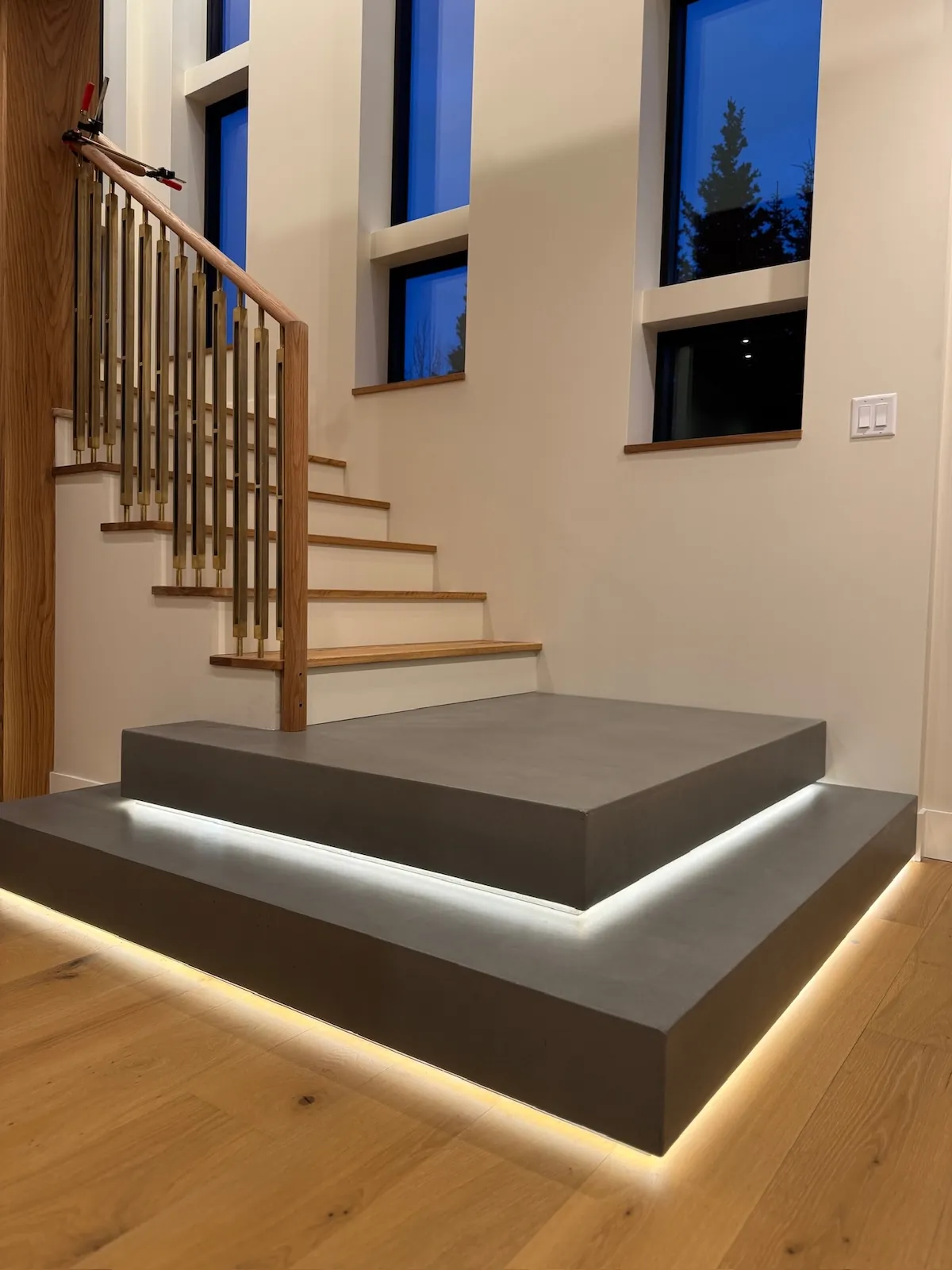 Concrete stairs in a home